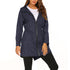 DAMEN LANGE REGENJACKE MIT PRAKTISCHER KAPUZE